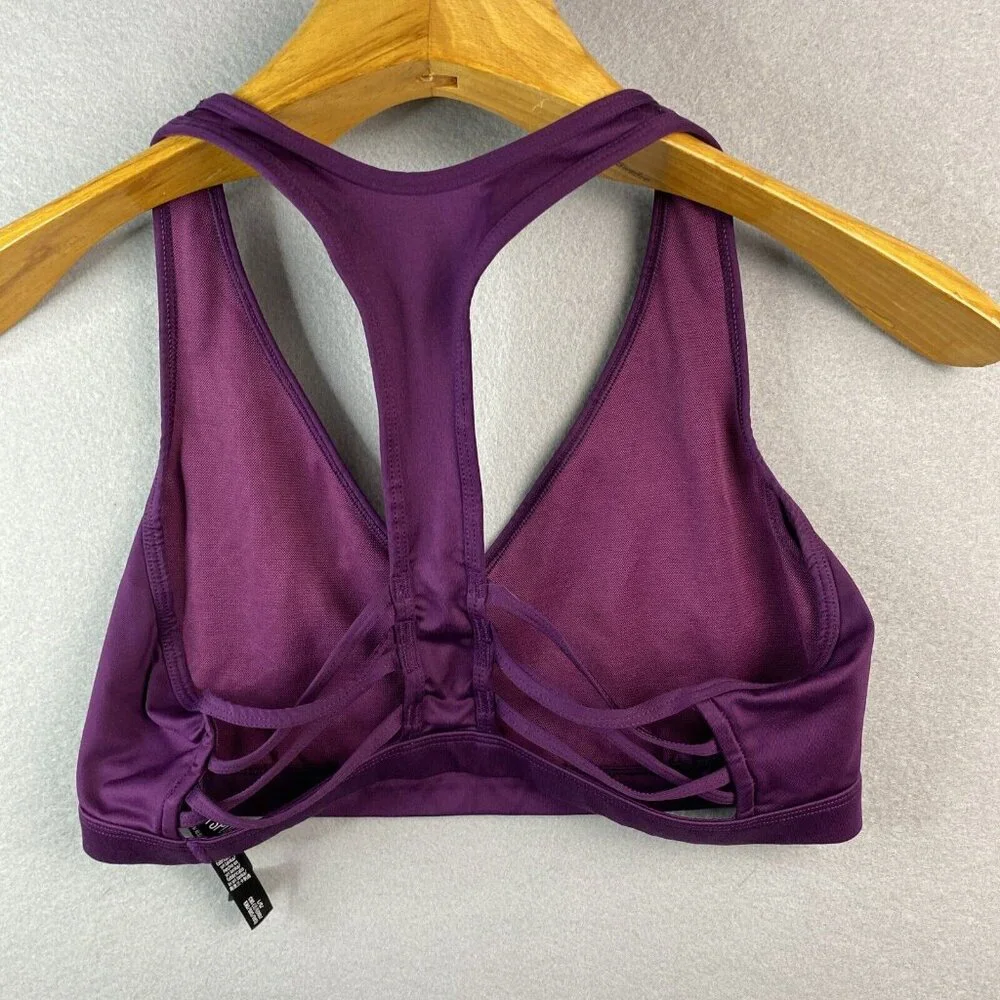 Victoria’s Secret Sport Lilac Racerback Back Sports Bra Sz L No Padding Gym Yoga - Picture 5 of 9